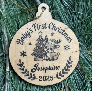 Babys First Christmas Ornament Front