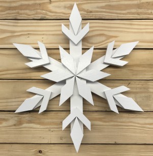 White Wooden Snowflake