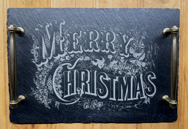 Christmas Slate Serving Tray