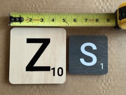 Scrabble Letters in 2 sizes and colors